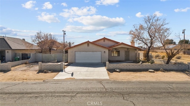 ranch-style home with a garage