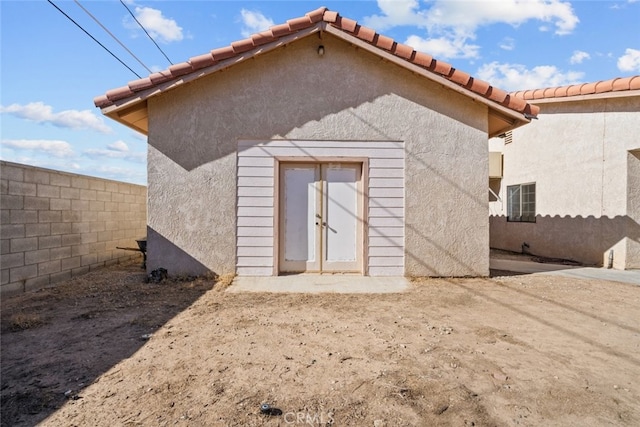 view of back of property