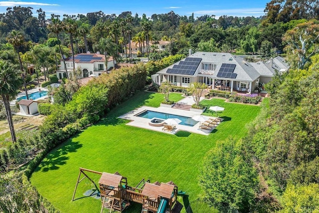 16625 Via Lago Azul, Rancho Santa Fe, CA 92067 - view of subject property featuring a pool area