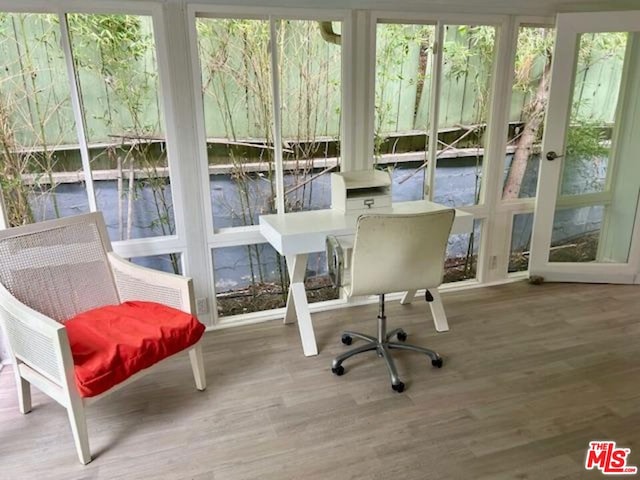 view of sunroom