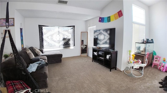 view of carpeted living room