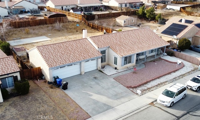 bird's eye view featuring a residential view