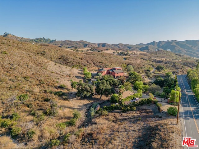 drone / aerial view with a mountain view