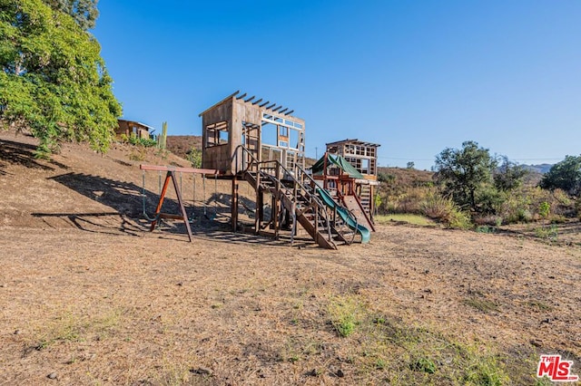 view of jungle gym