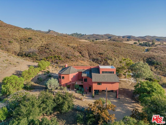 bird's eye view featuring a mountain view