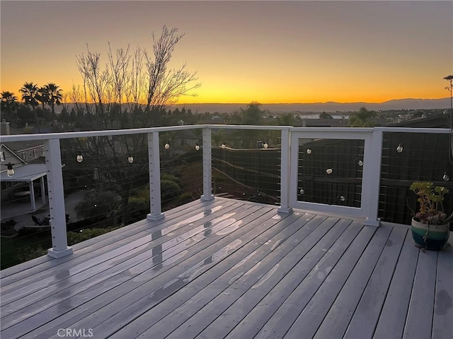 view of deck at dusk