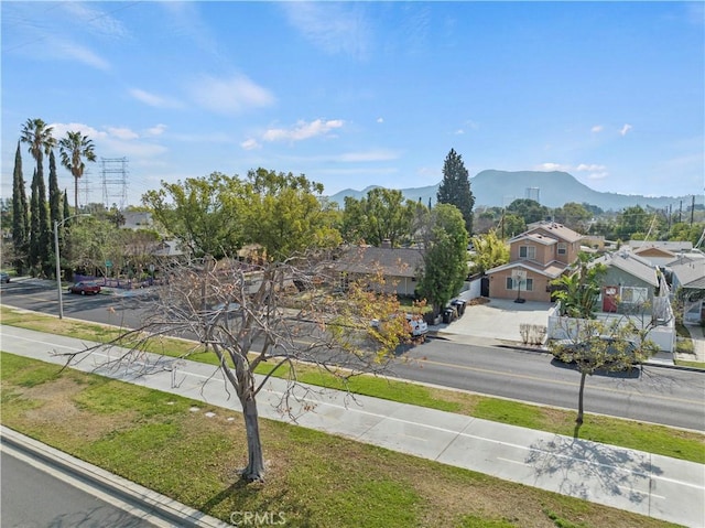 view of street featuring a mountain view