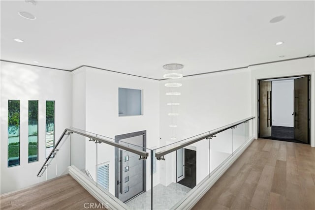 hallway featuring light hardwood / wood-style floors