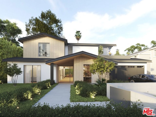 view of front facade featuring a garage