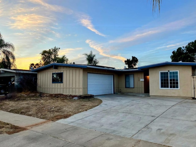 ranch-style house with a garage