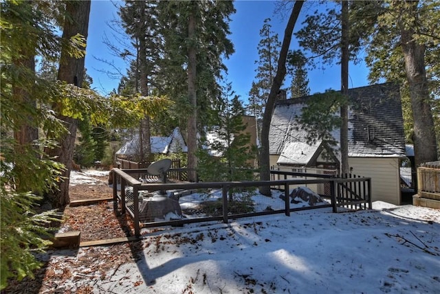 view of snowy yard