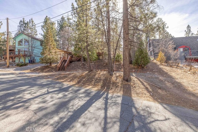 view of front of property with a deck