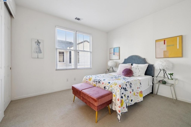 view of carpeted bedroom