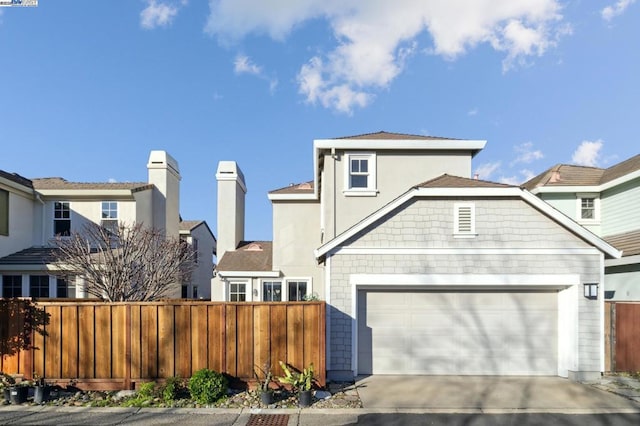 view of front of home featuring a garage