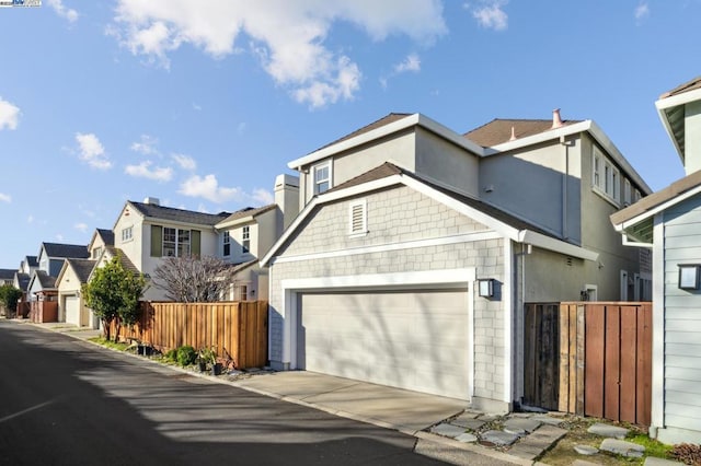 view of front facade featuring a garage