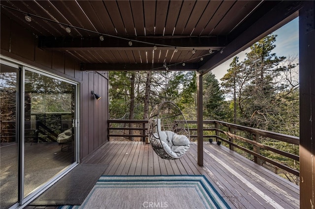 view of wooden deck