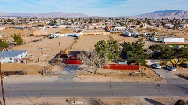 aerial view featuring a mountain view