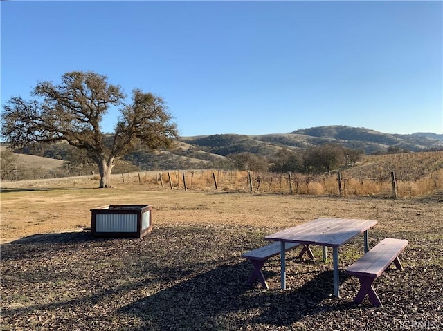 surrounding community with a rural view and a mountain view