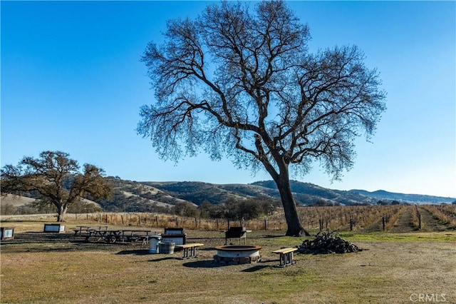 mountain view with a rural view