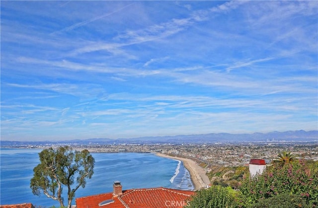 property view of water with a mountain view