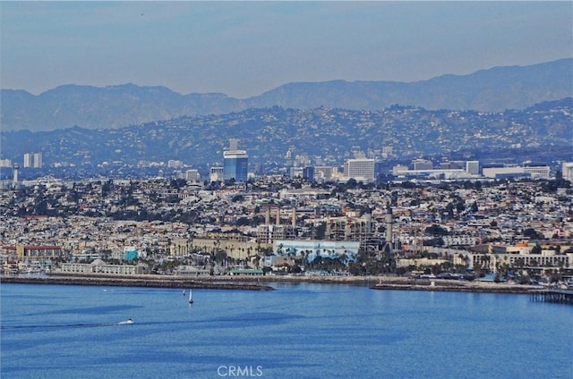 property view of water with a mountain view