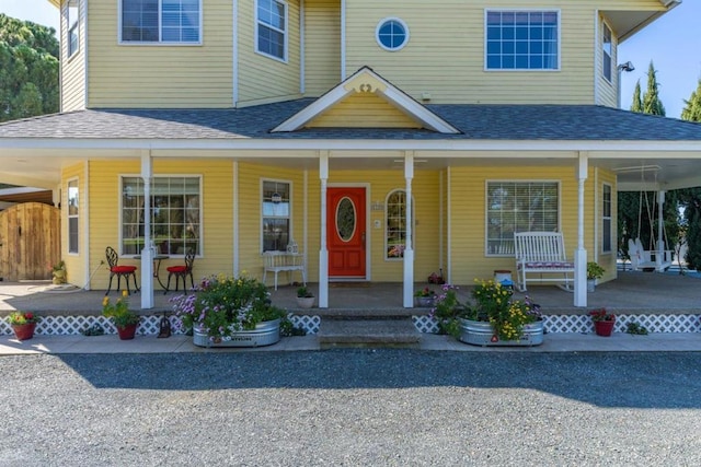 view of front of house featuring a porch