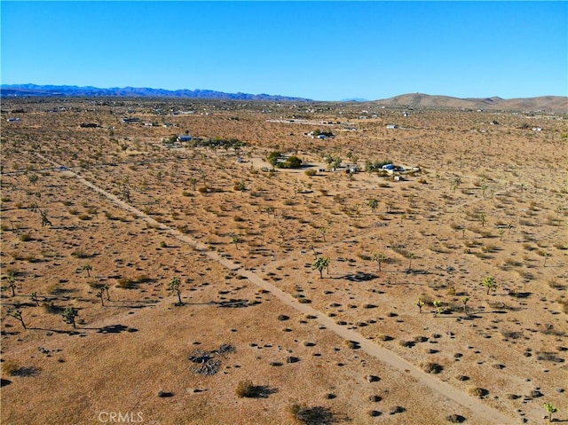 aerial view with a mountain view