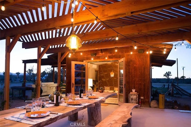 view of patio with a pergola