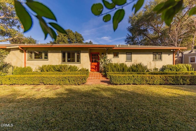 ranch-style house with a front yard