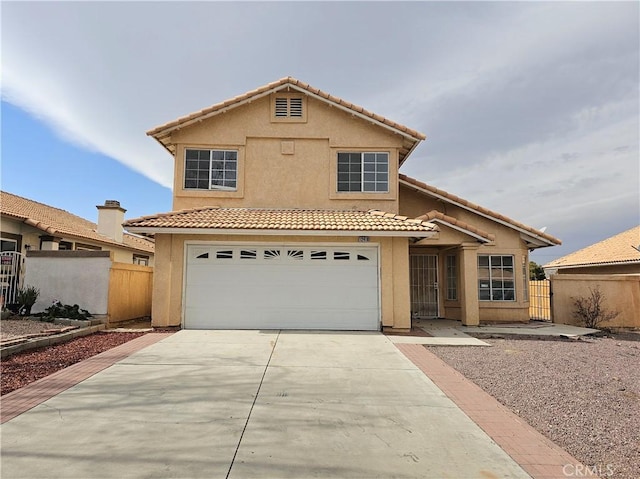 view of front of house featuring a garage