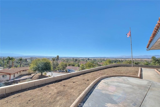 exterior space with a mountain view