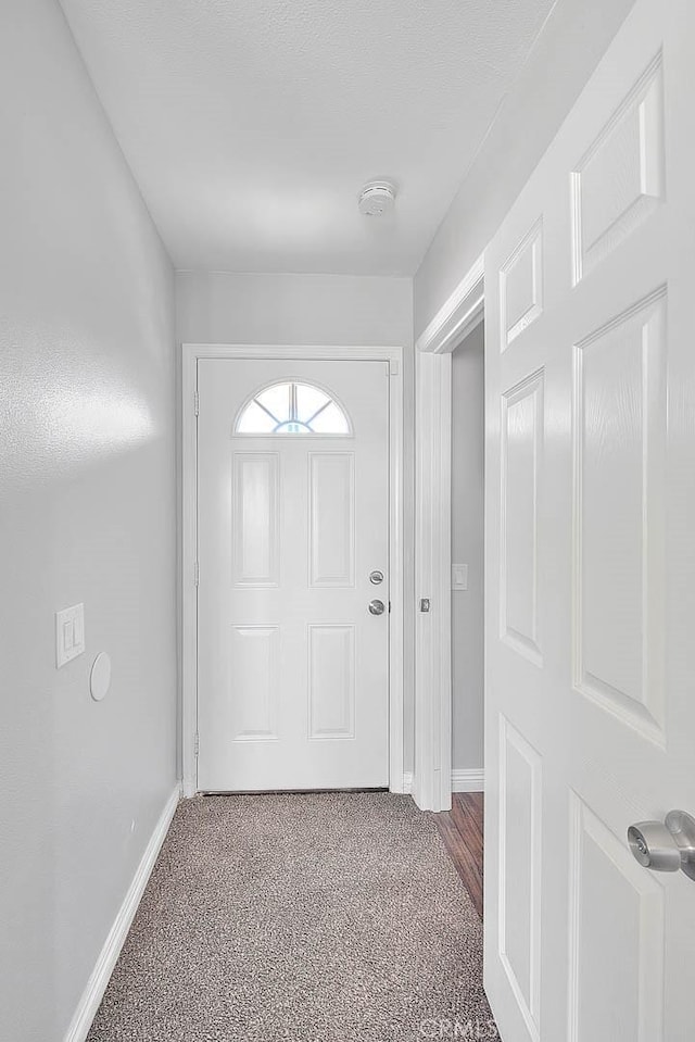 entryway with carpet