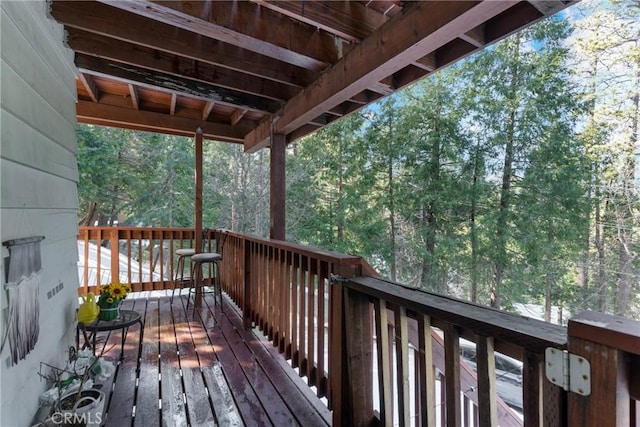 view of wooden terrace