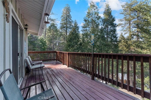 view of wooden deck