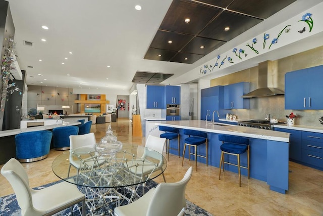 dining room with sink