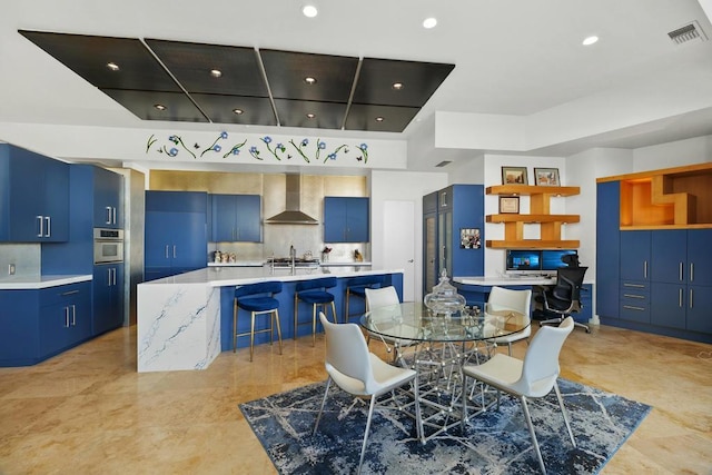 dining room with sink