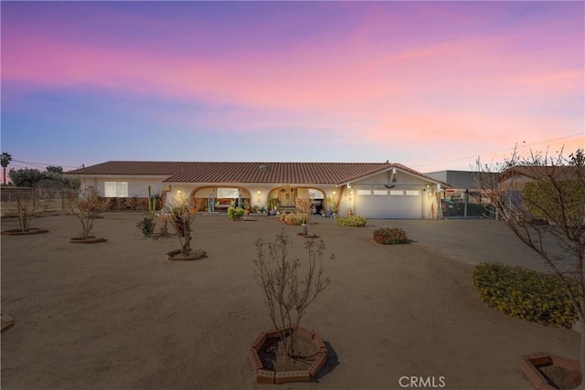 view of front of house featuring a garage