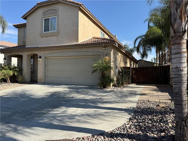 view of home's exterior with a garage