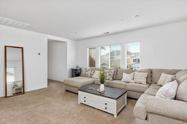 view of carpeted living room