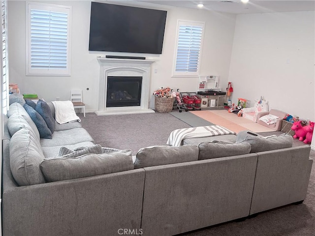 view of carpeted living room