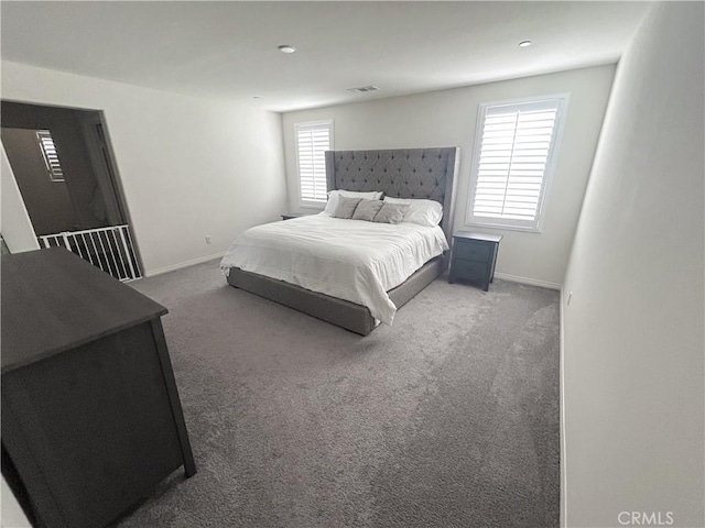 bedroom featuring carpet