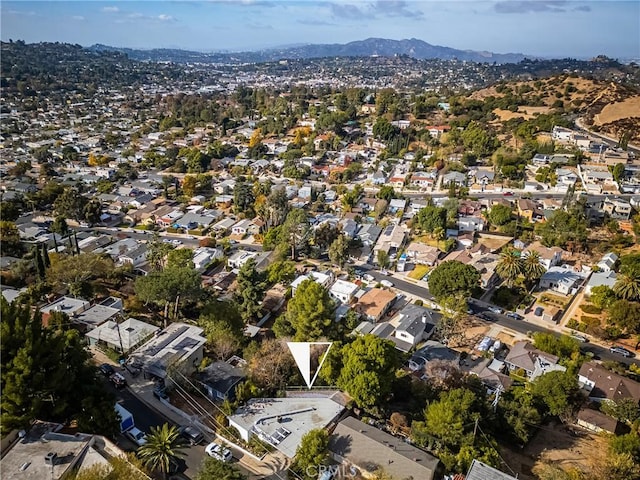 bird's eye view featuring a mountain view