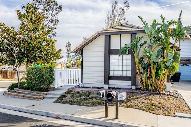 view of outbuilding featuring a garage