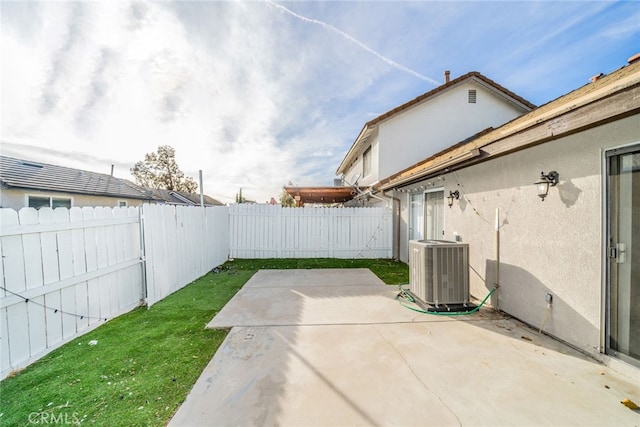 view of patio / terrace featuring central AC unit