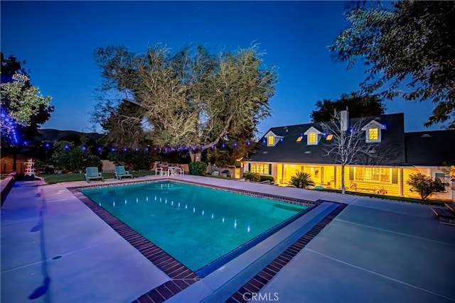 view of pool with a patio area