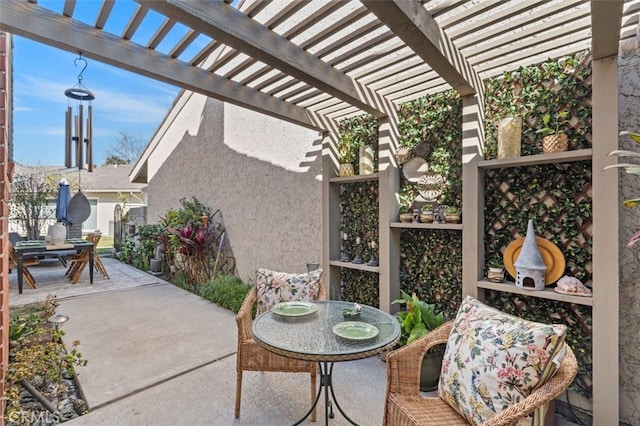 view of patio / terrace with a pergola