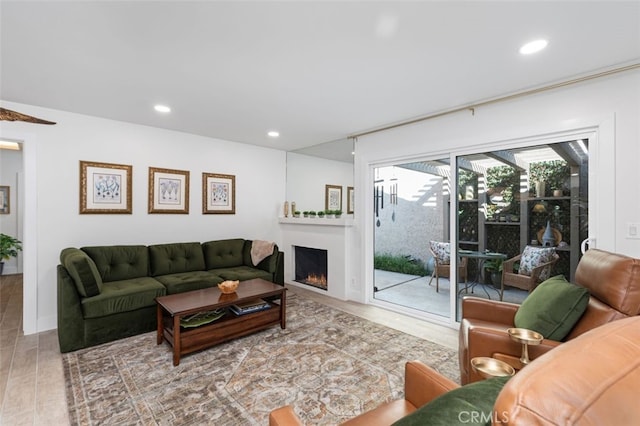 living room featuring hardwood / wood-style flooring