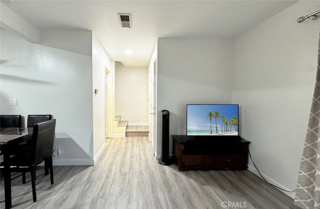 office featuring hardwood / wood-style floors