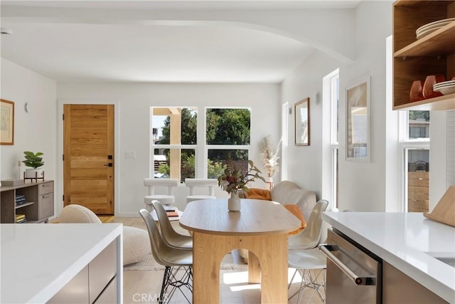 view of dining area