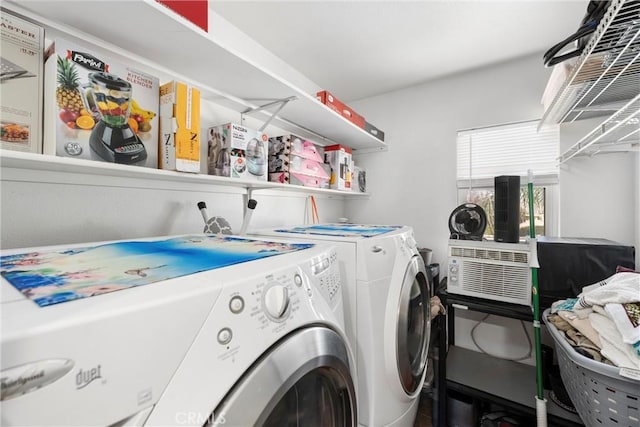 laundry room with washer and dryer